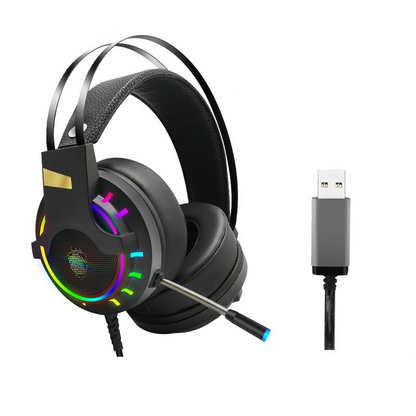 Luxury Gaming Headset with Microphone 3.5mm  Wired Earphone  Surround Sound Game Headphone for PC Gamer Computer Laptop Xbox