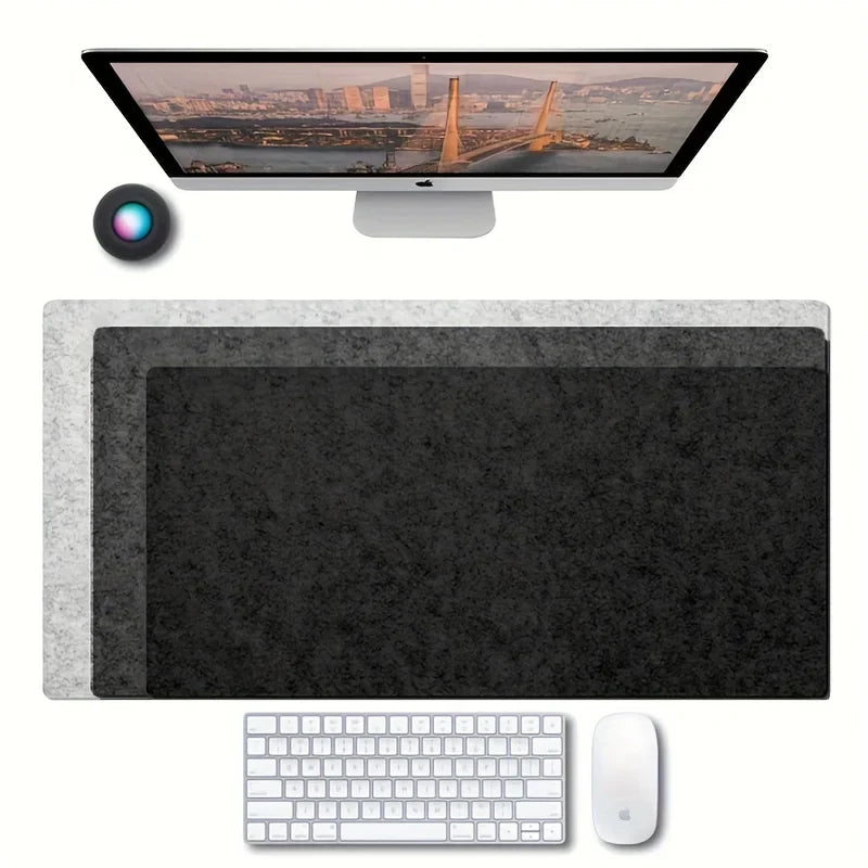 Large Wool Felt Gaming Mouse Pad – Non-Slip Desk Mat for Keyboard & Laptop