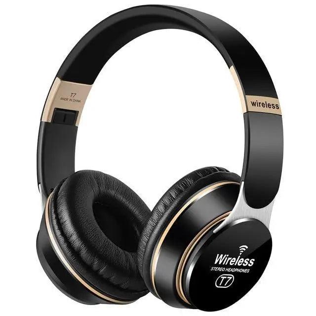 Stylish  Wireless Headphones 3D Stereo Bluetooth Foldable Gaming Headphones With Mic Foldable Lightweight Neckband Headphone For Mobile PC Laptop