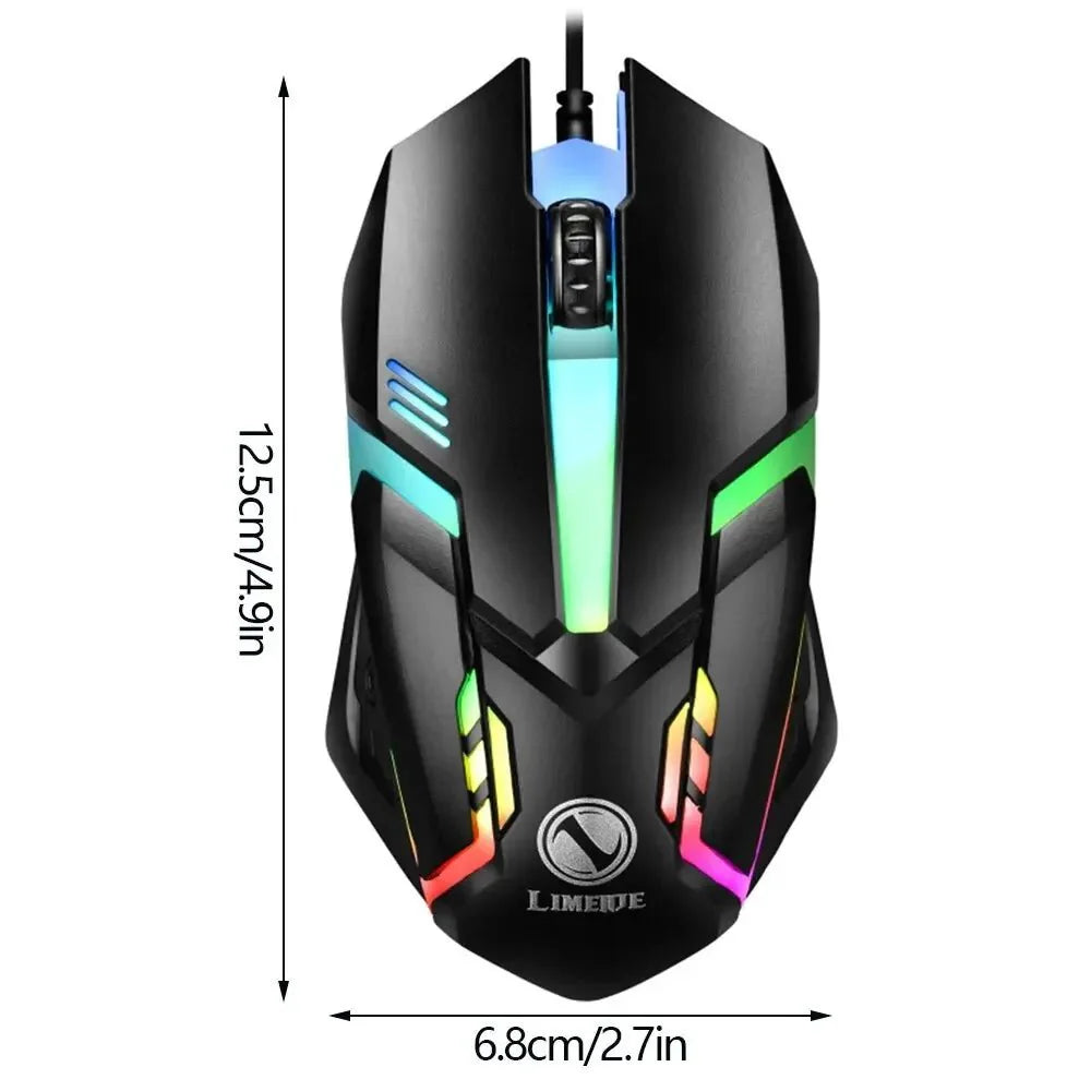 USB Wired RGB Gaming Mouse | Silent E-Sports Office and Laptop Mouse