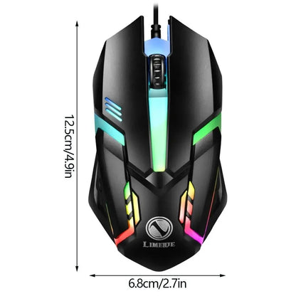 USB Wired RGB Gaming Mouse | Silent E-Sports Office and Laptop Mouse